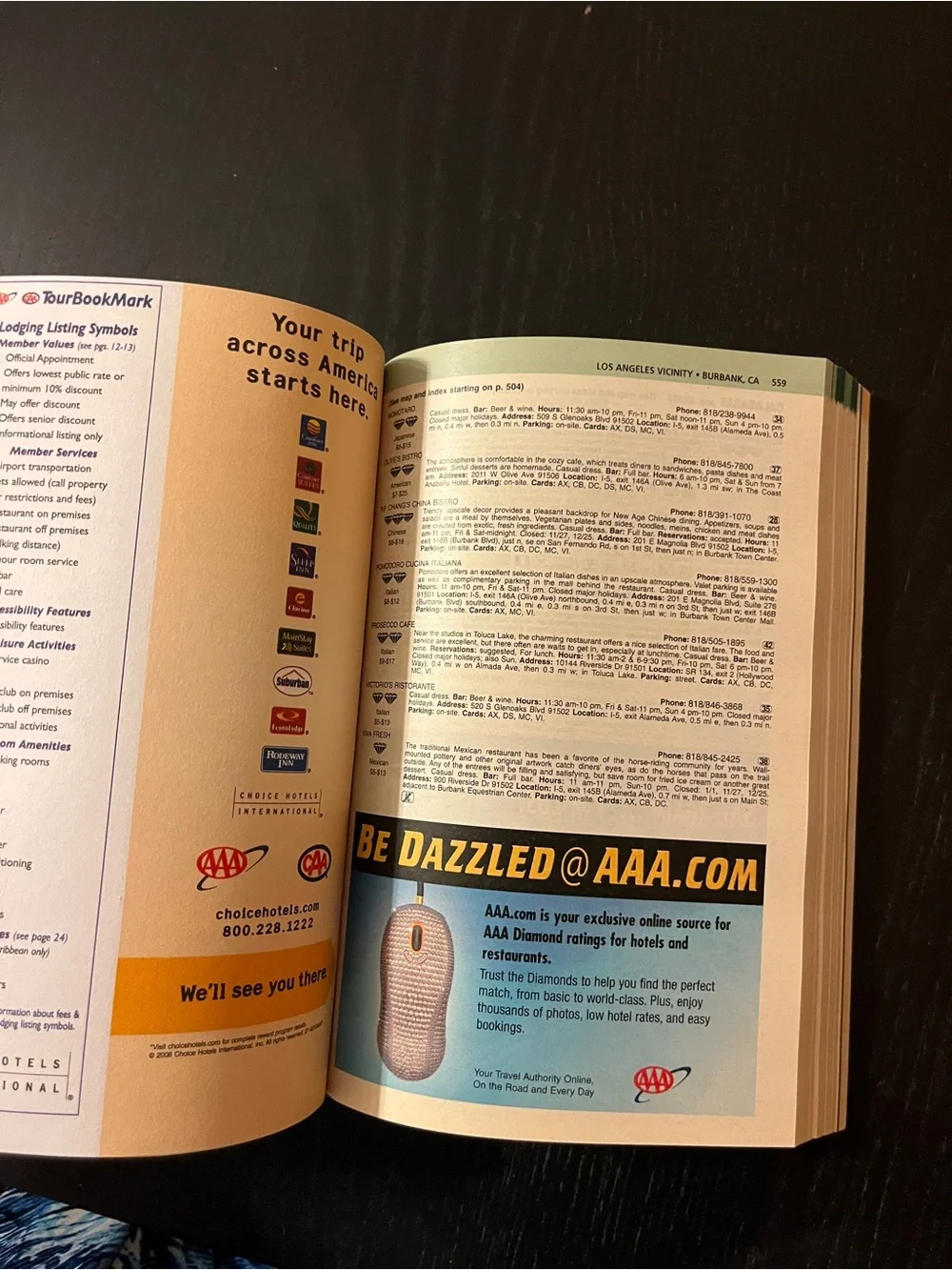 AAA TourBook Southern California & Las Vegas 2008 Travel Guide Book